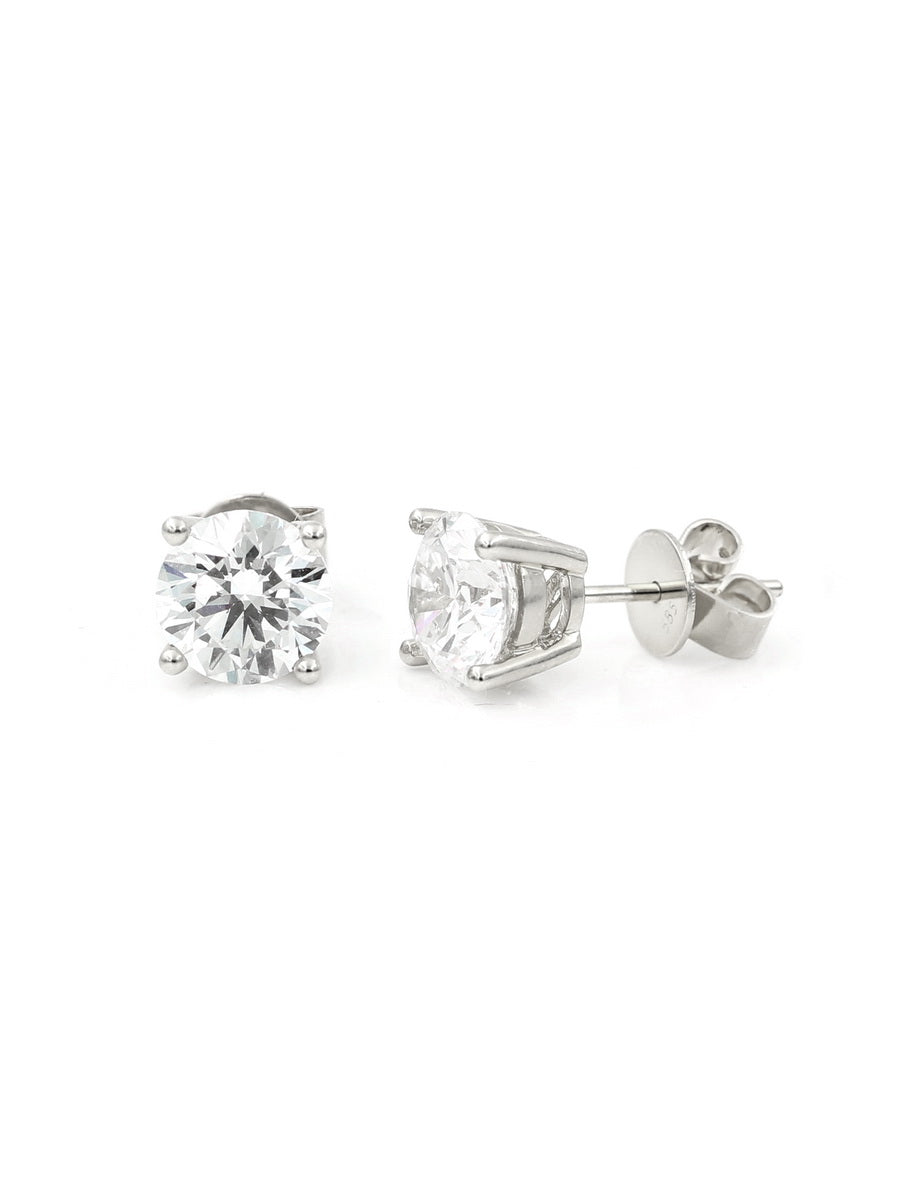 14K Solid Gold Lab Diamond Studs Earrings