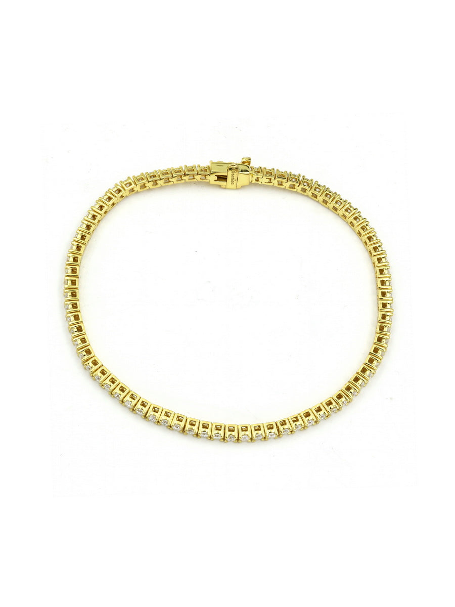 925 Silver 2mm Moissanite Tennis Bracelet