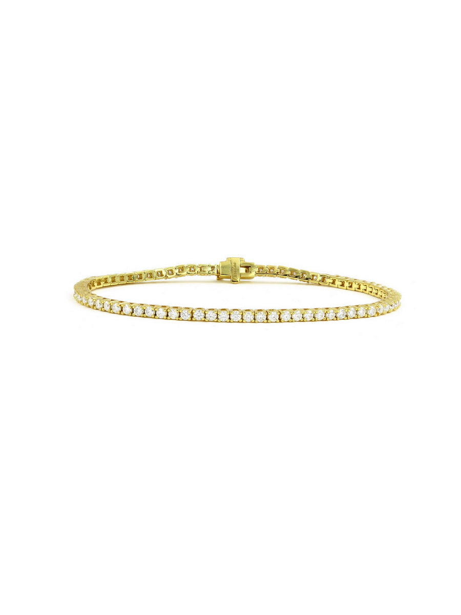 925 Silver 2mm Moissanite Tennis Bracelet