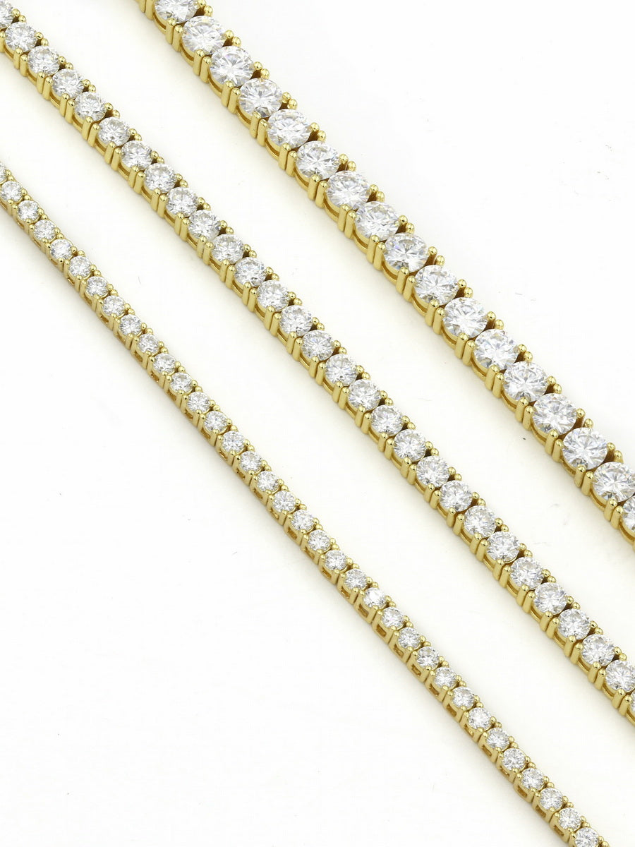 925 Silver 2mm Moissanite Tennis Bracelet