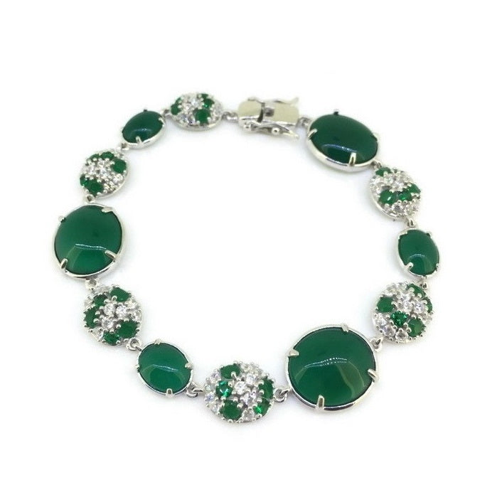 925 Silver Color CZ Bracelet