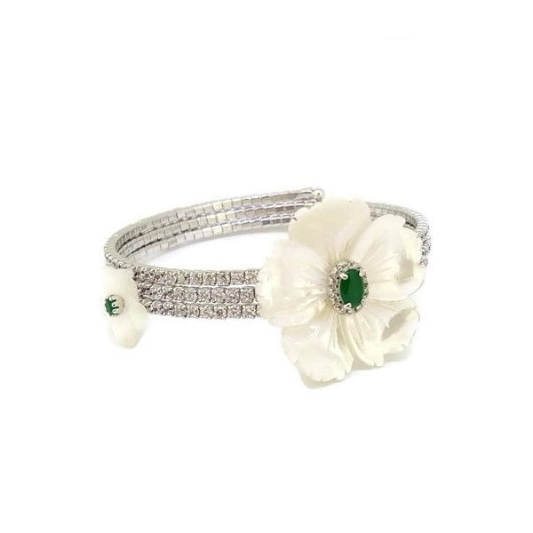 Mother of Pearl Flower Stretchable Bracelet