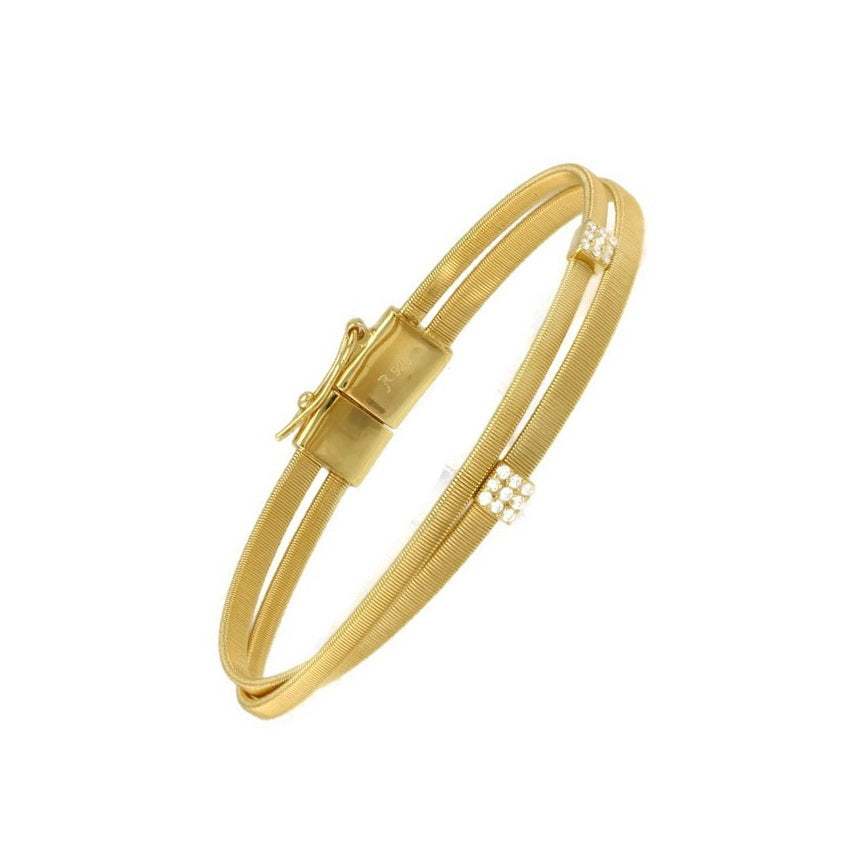 925 Silver Double Row Stretchable Bracelet