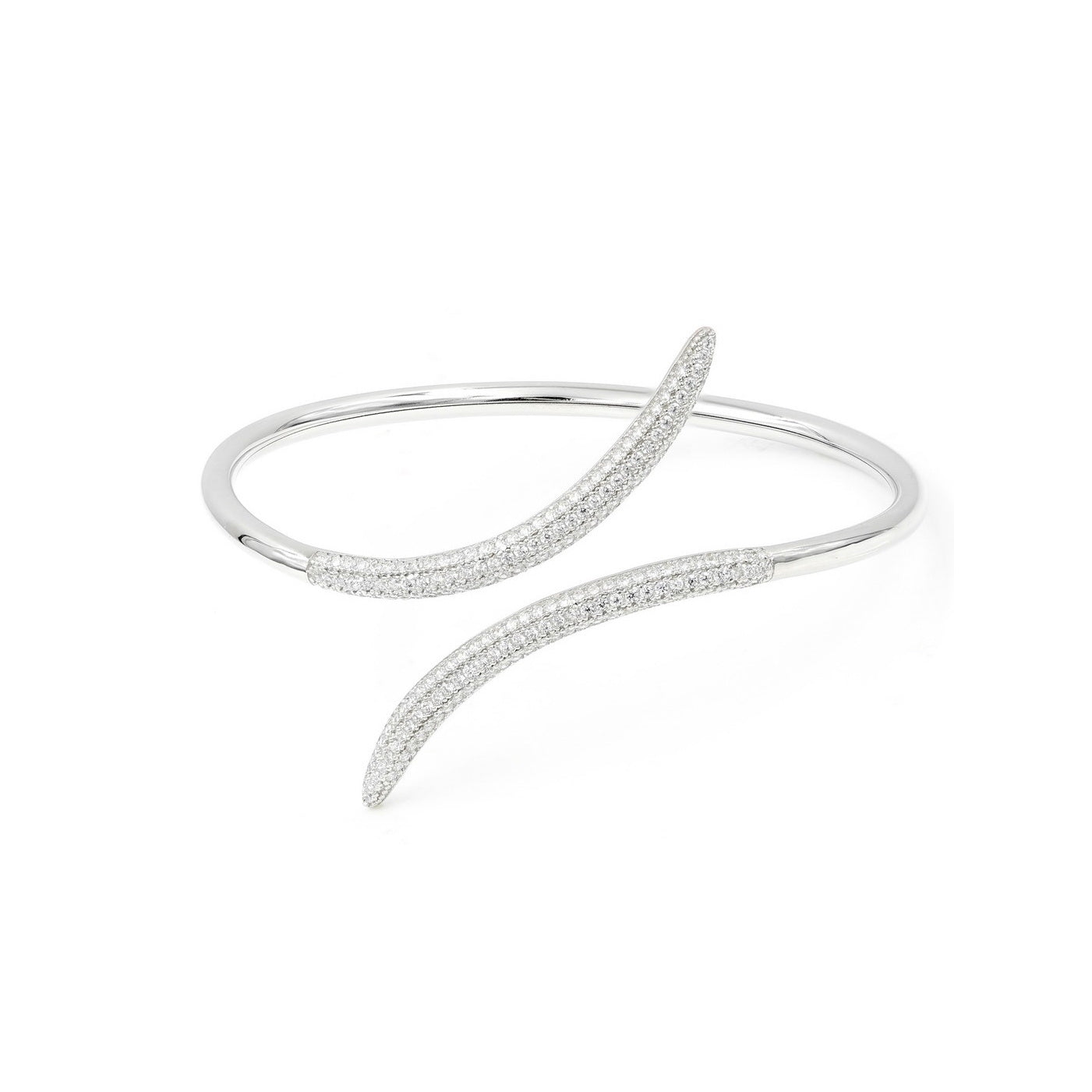 925 Sterling Silver Wave Wrap Bangle