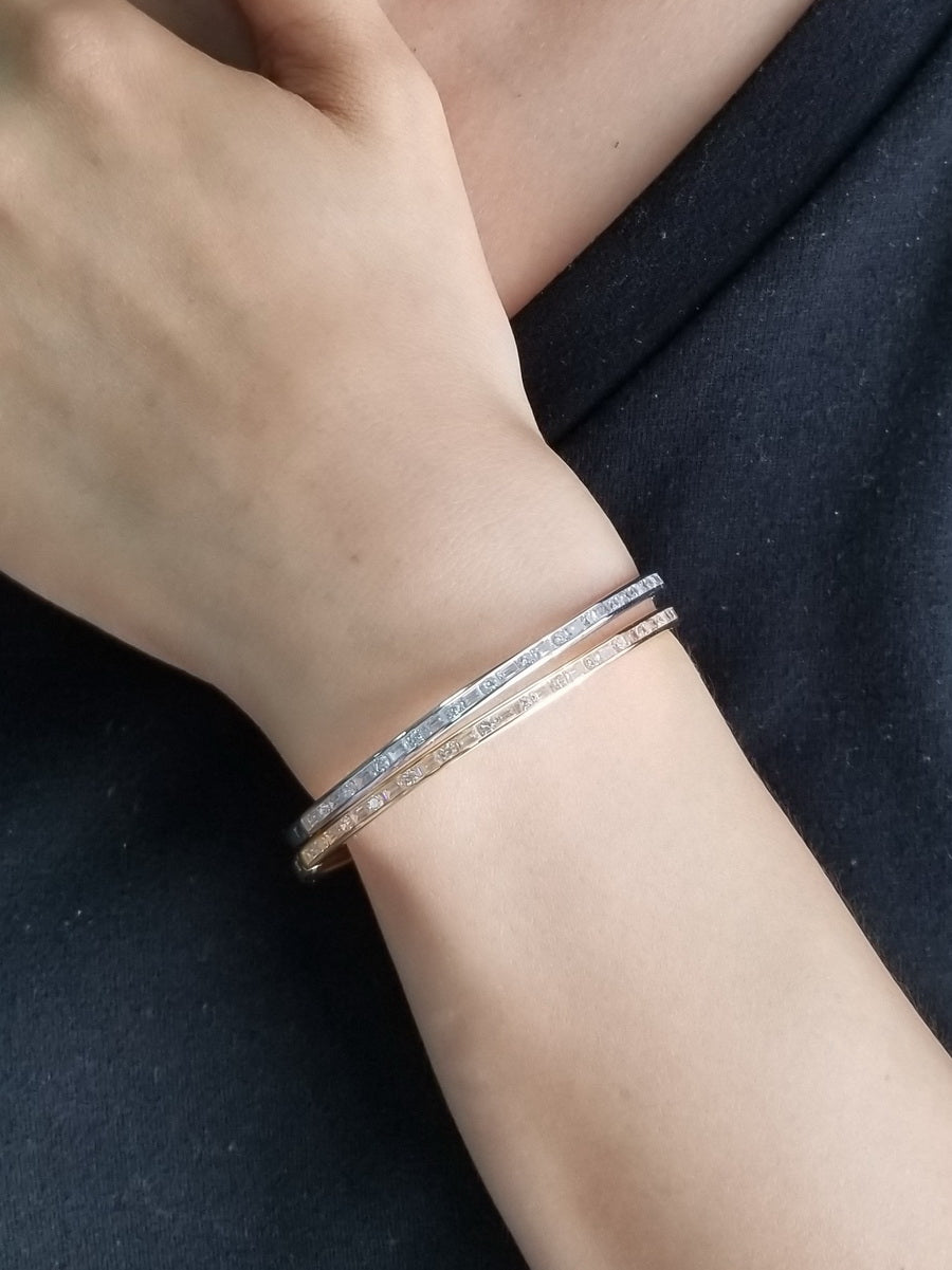 925 Sterling Silver CZ Bangle