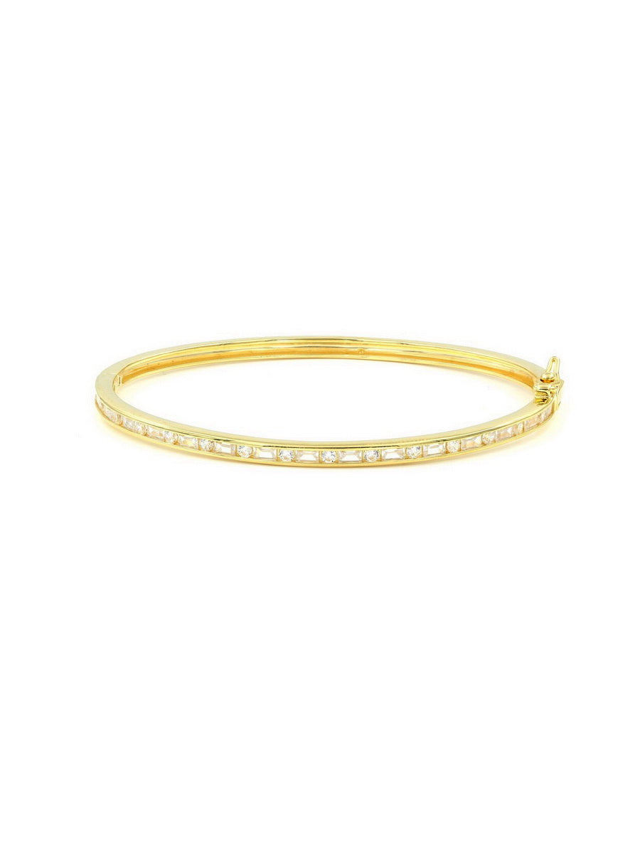 925 Sterling Silver CZ Bangle