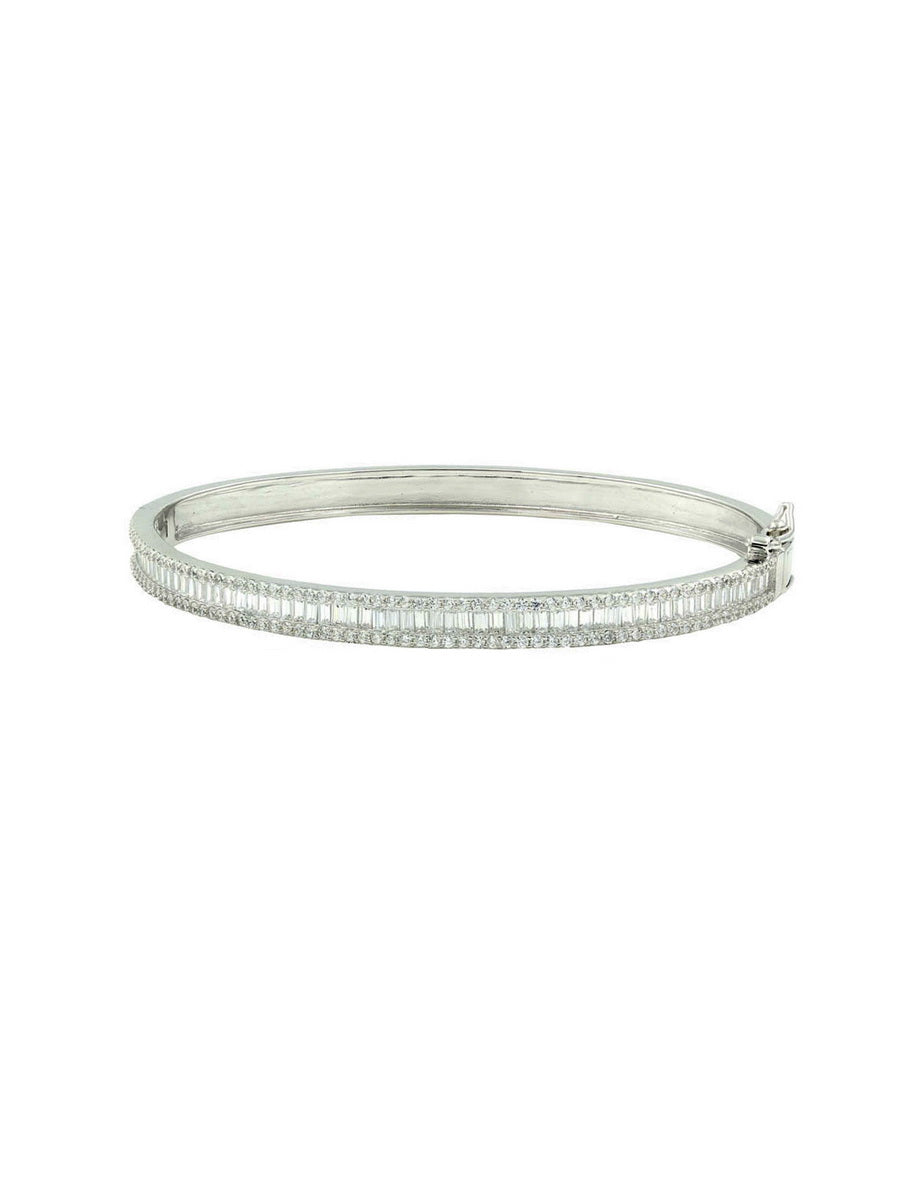 925 Sterling Silver CZ Bangle
