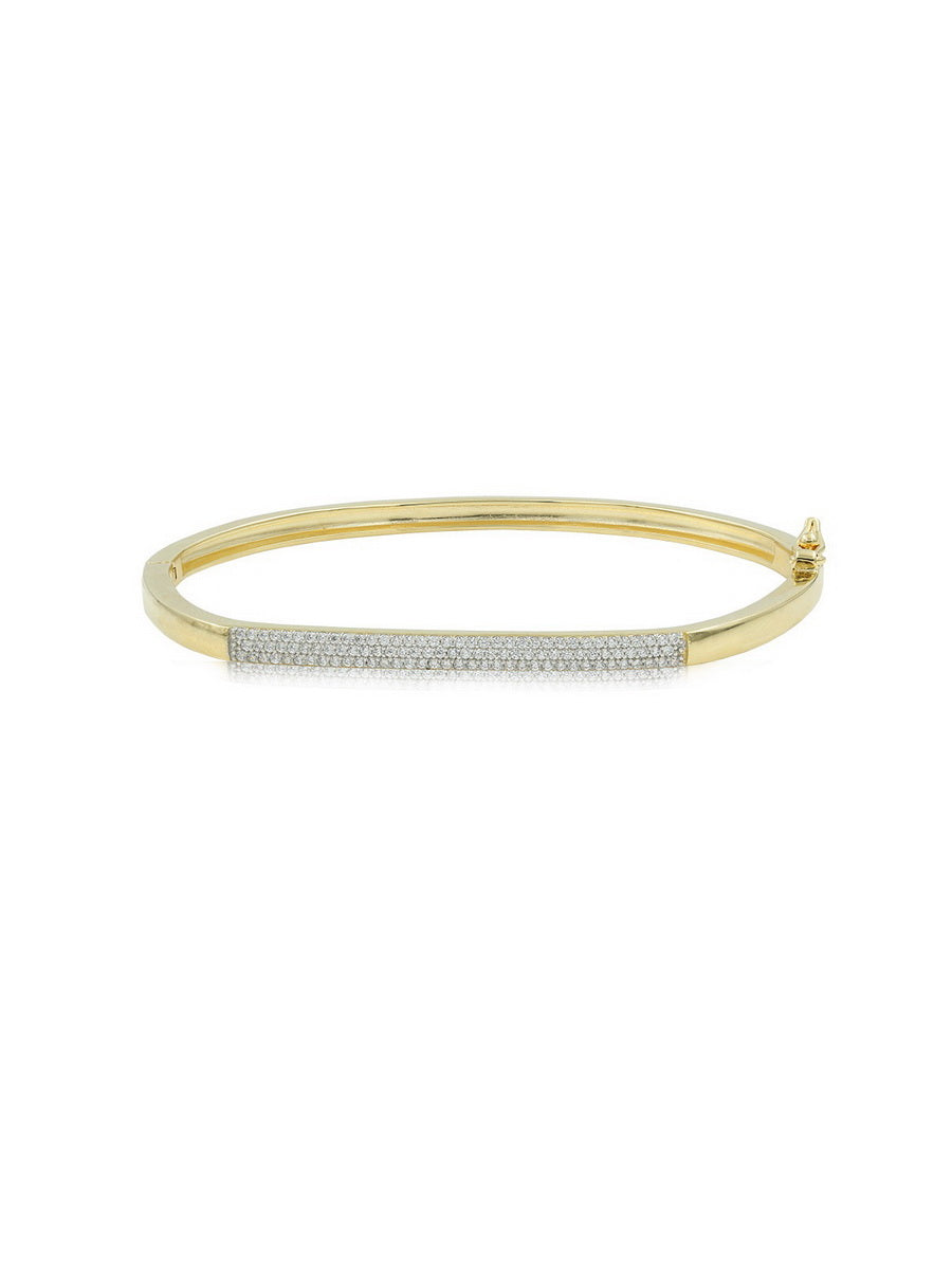 925 Sterling Silver CZ Bangle