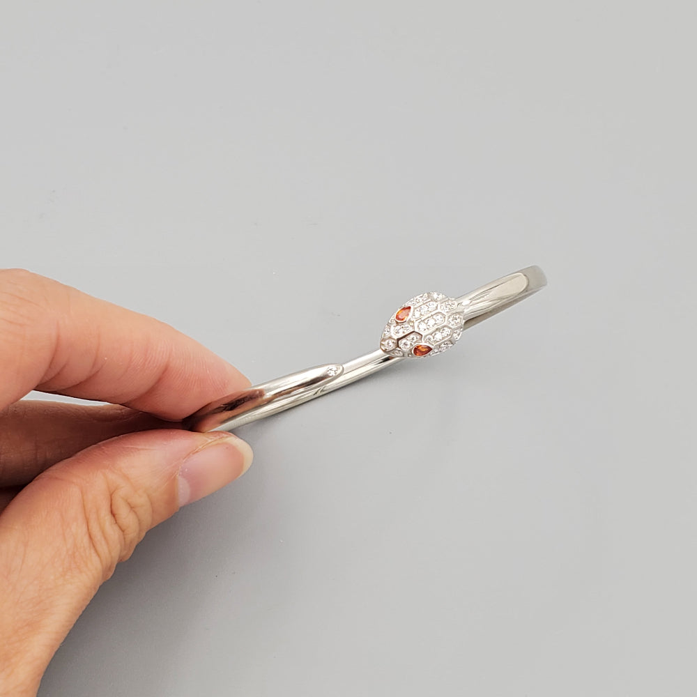 925 Sterling Silver Snake Wrap Bangle