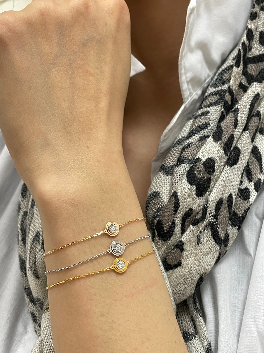 925 Sterling Silver Moissanite Solitaire Bracelet