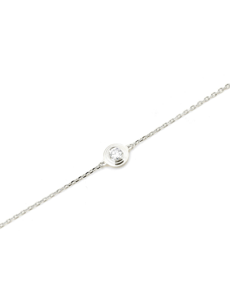 925 Sterling Silver Moissanite Solitaire Bracelet