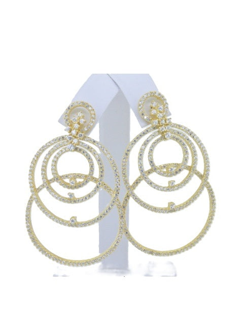 925 Silver Long Dressy Dinner Dangle Earrings
