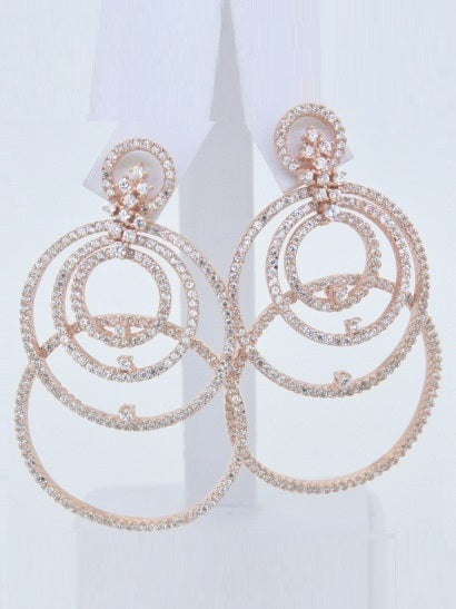 925 Silver Long Dressy Dinner Dangle Earrings