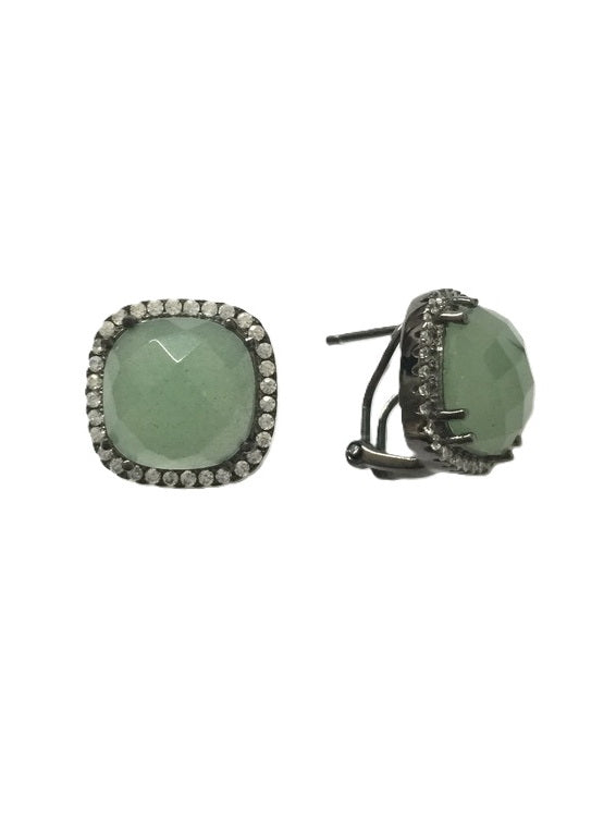 925 Silver Natural Stone Studs Earrings
