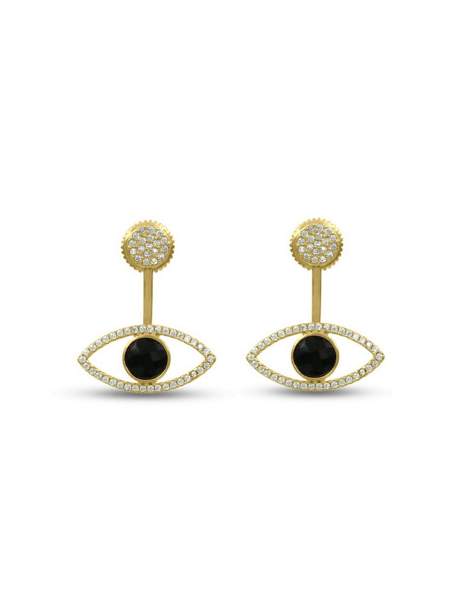 925 Sterling Silver CZ Ear Jacket Earrings