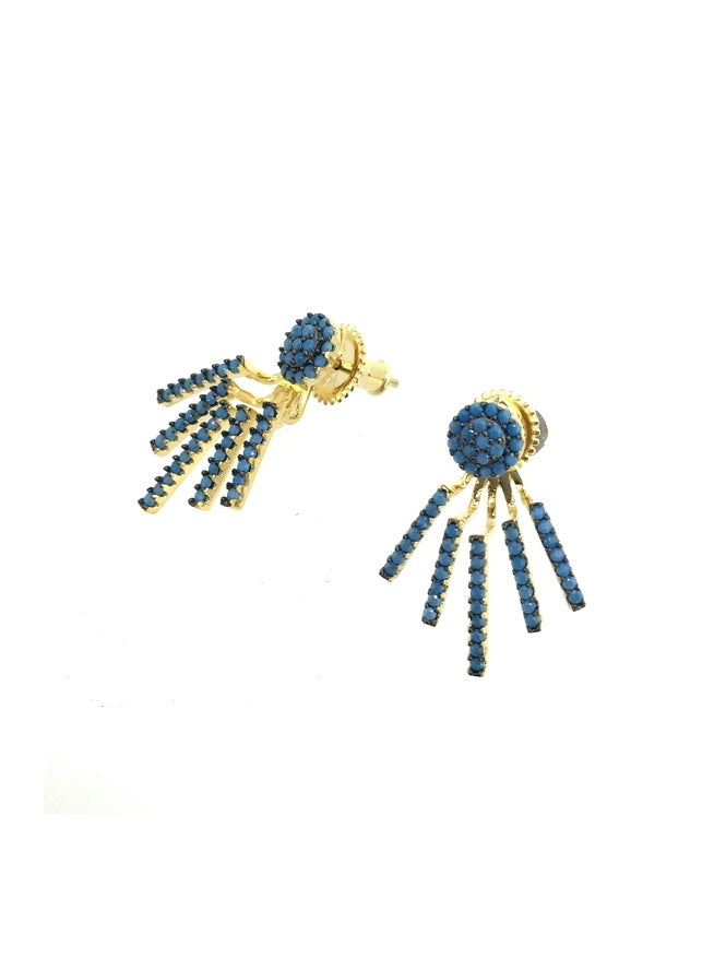 925 Sterling Silver CZ Ear Jacket Earrings