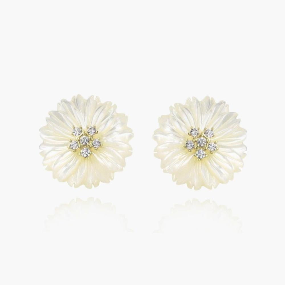 925 Sterling Silver MOP Studs Earrings