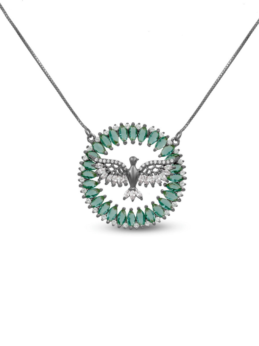 925 Sterling Silver Bird CZ Necklaces