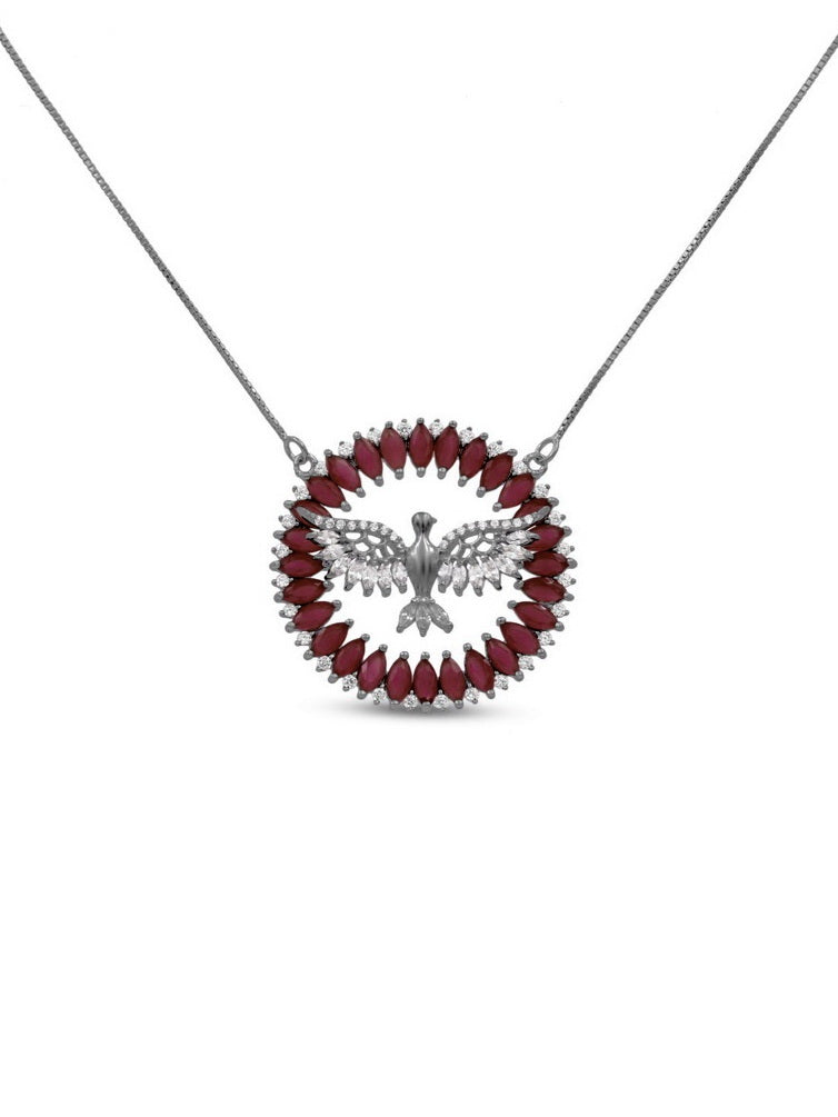 925 Sterling Silver Bird CZ Necklaces