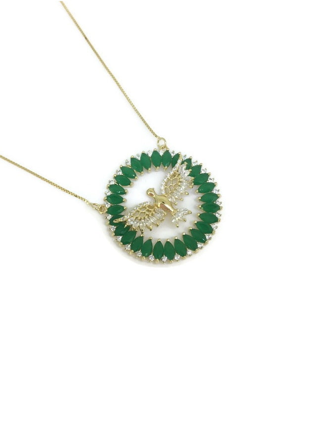 925 Sterling Silver Bird CZ Necklaces