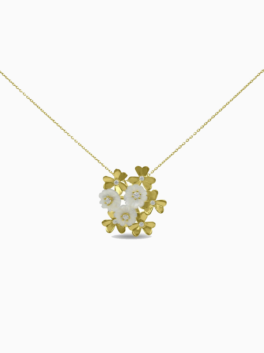 925 Sterling Silver MOP Exquisite Clover Necklaces