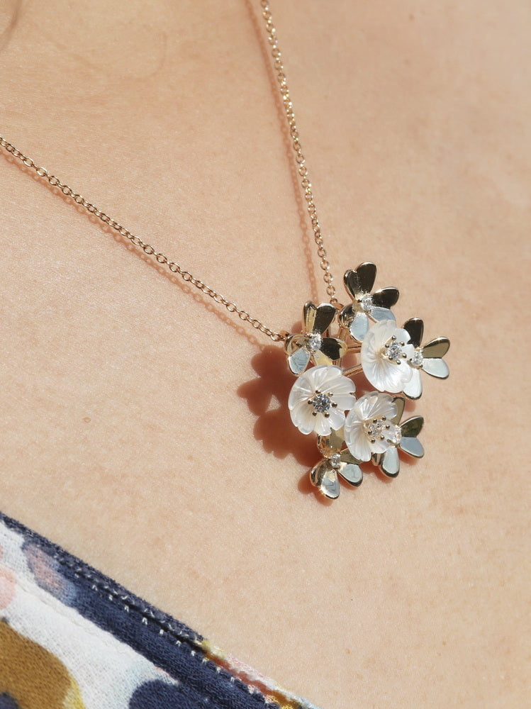 925 Sterling Silver MOP Exquisite Clover Necklaces