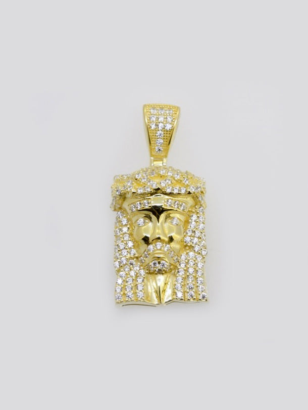 925 Sterling Silver Small Size Jesus Pendant