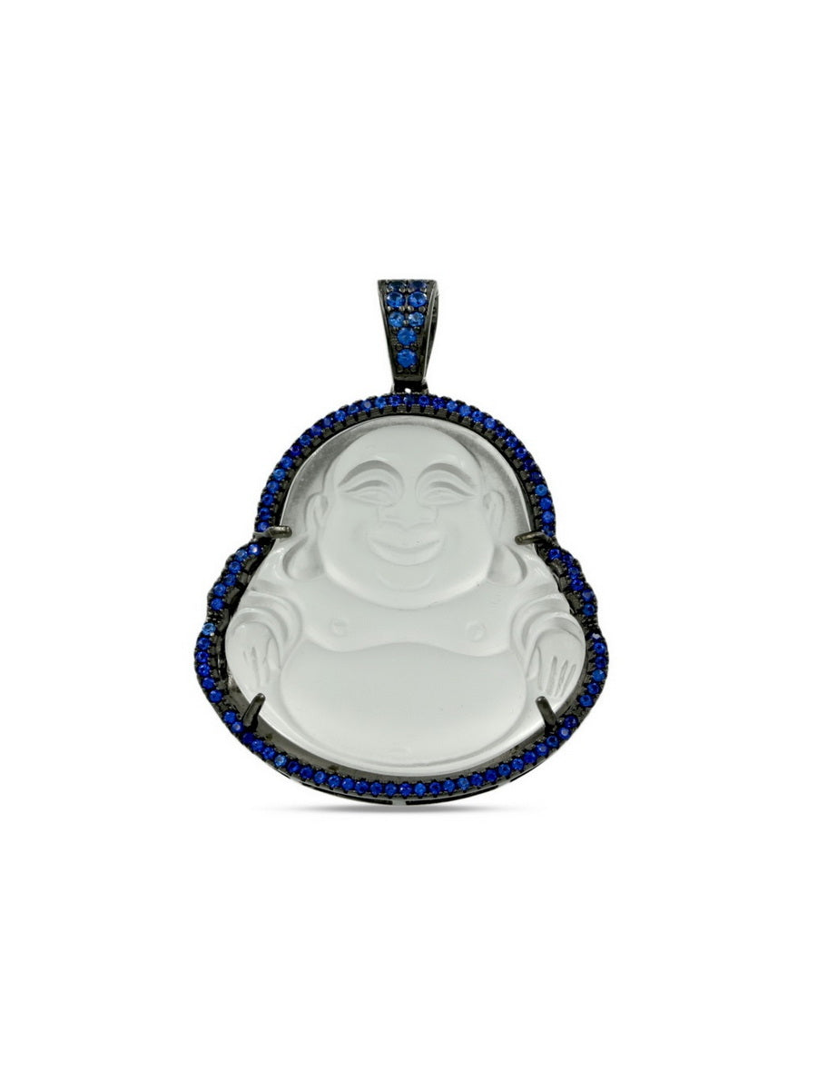 925 Sterling Silver Buddha CZ Medium Pendant