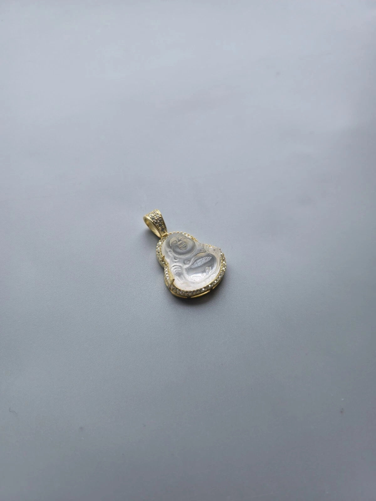 925 Sterling Silver Buddha CZ Small Pendant