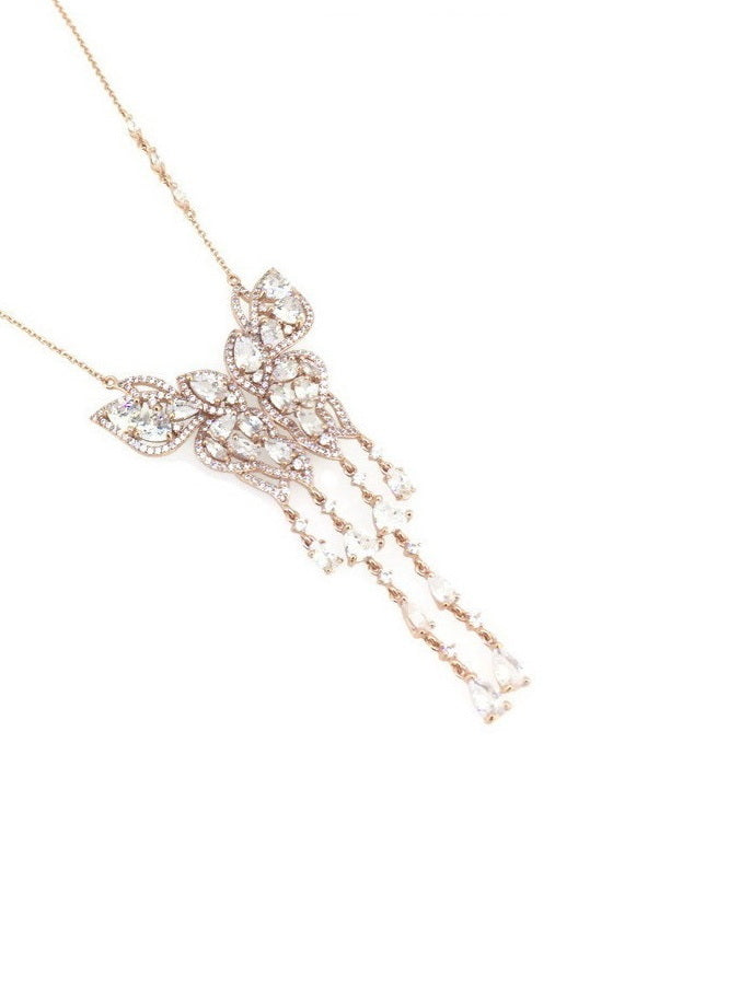 925 Sterling Silver CZ Butterfly Necklace