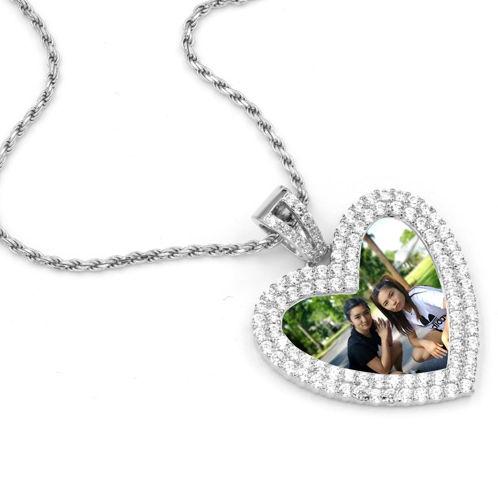 925 Sterling Silver Customized Memory Pendant&Free Chain/ Photo Pendant