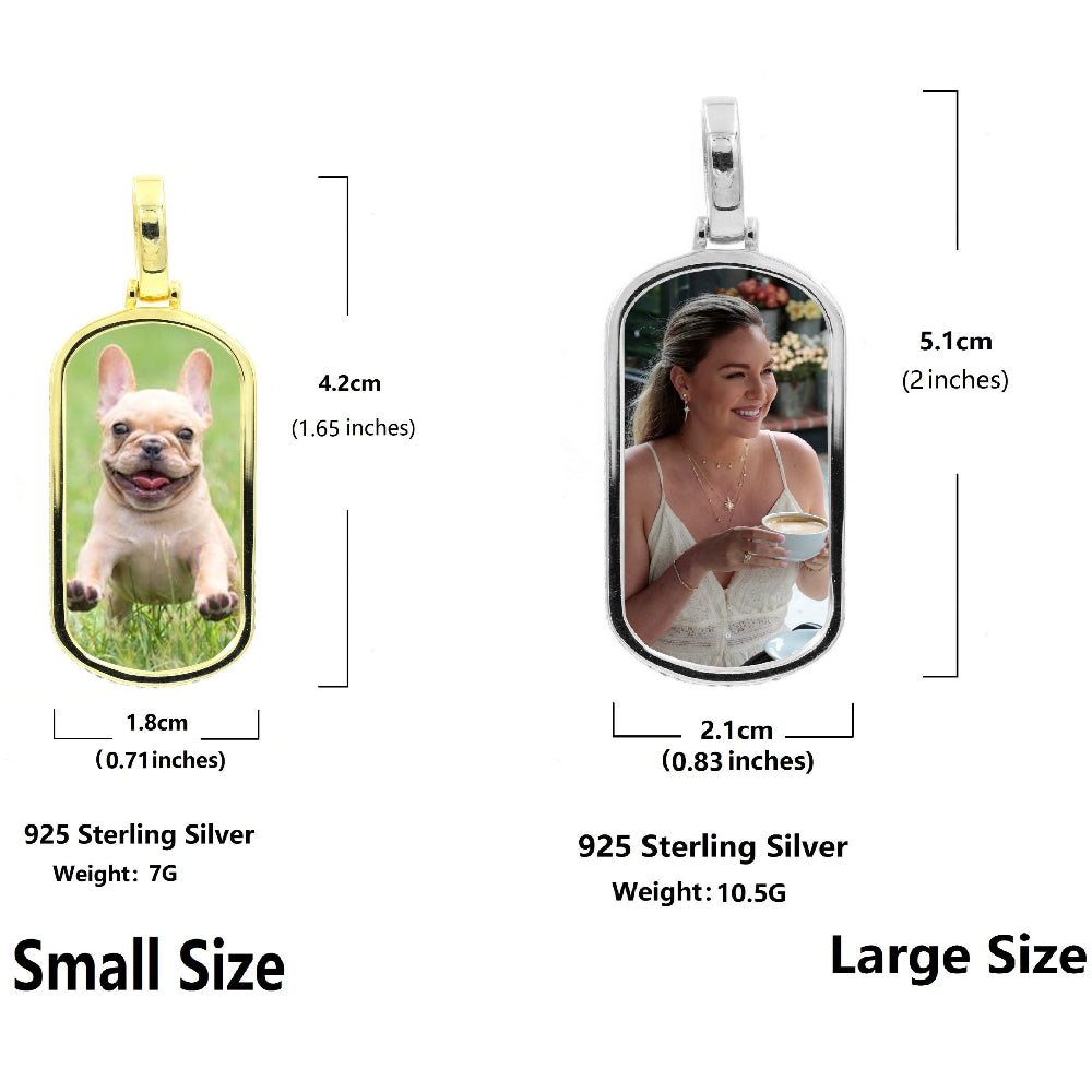925 Sterling Silver Customize Memory Pendant Free 925 Chain /Photo Pendant