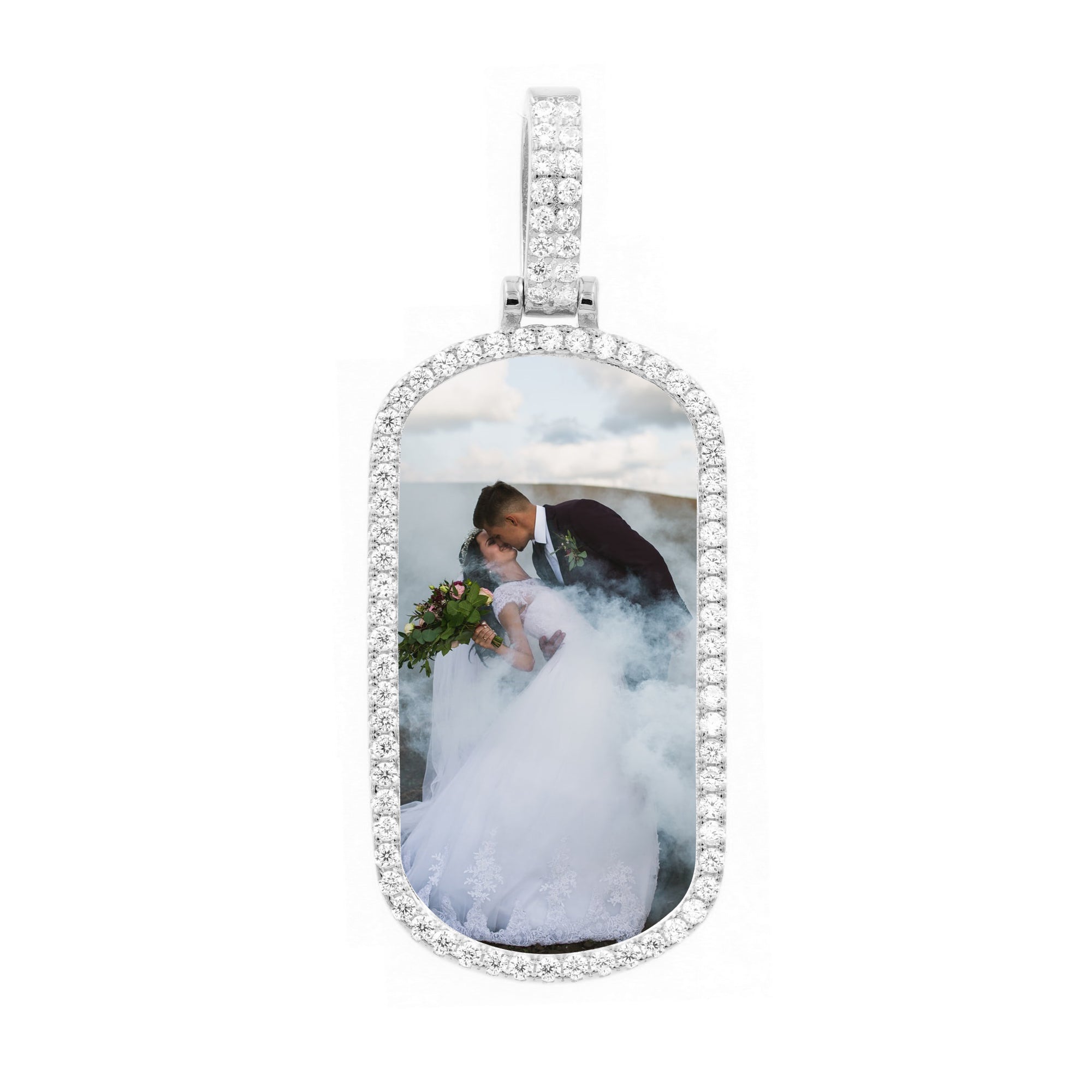 925 Sterling Silver Customize Memory Pendant Free 925 Silver Chain /Photo Pendant