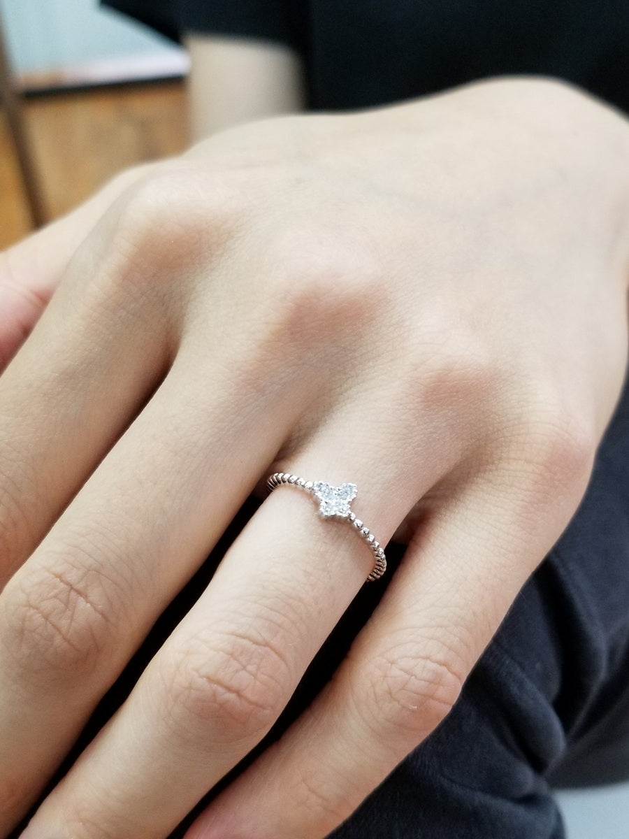 925 Silver Cubic Zirconia Butterfly Ring