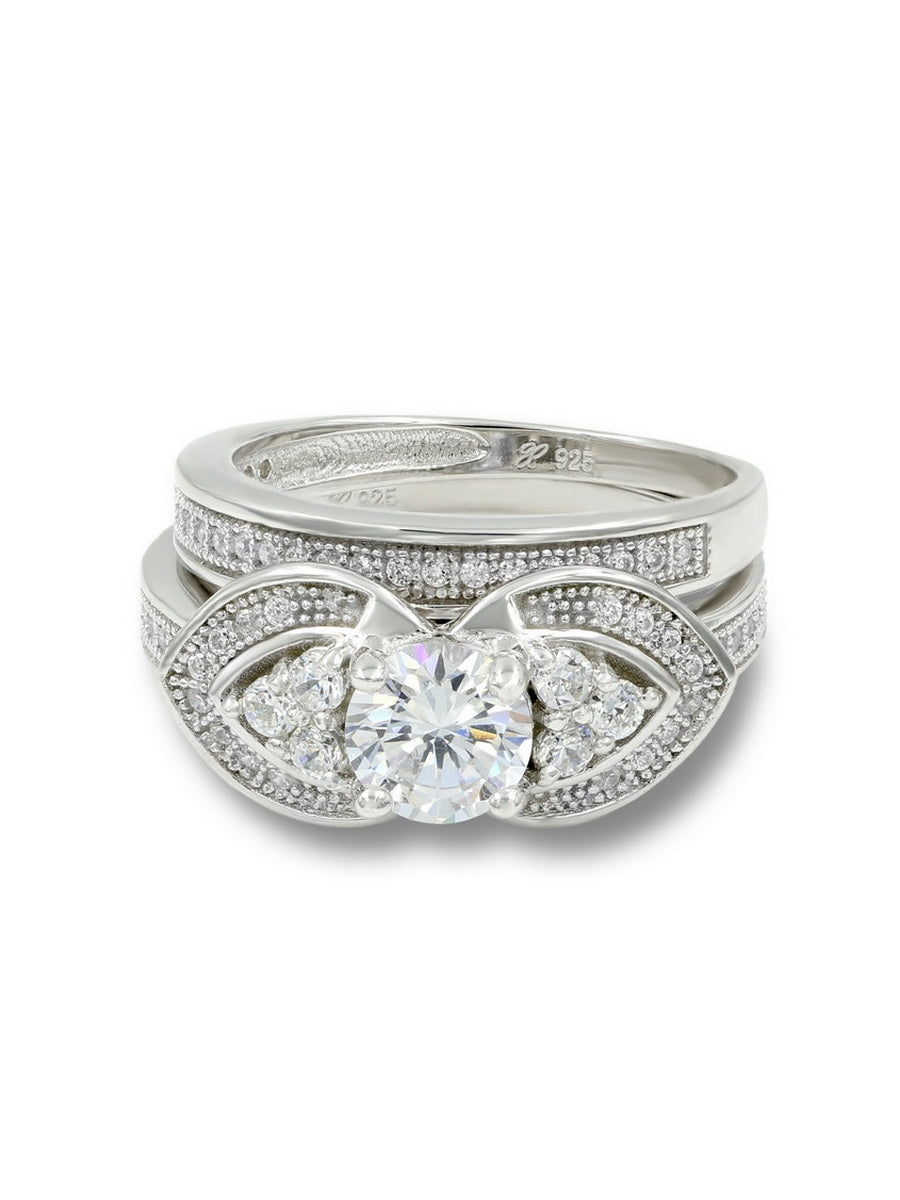 925 Silver Round Shape CZ Wedding Ring