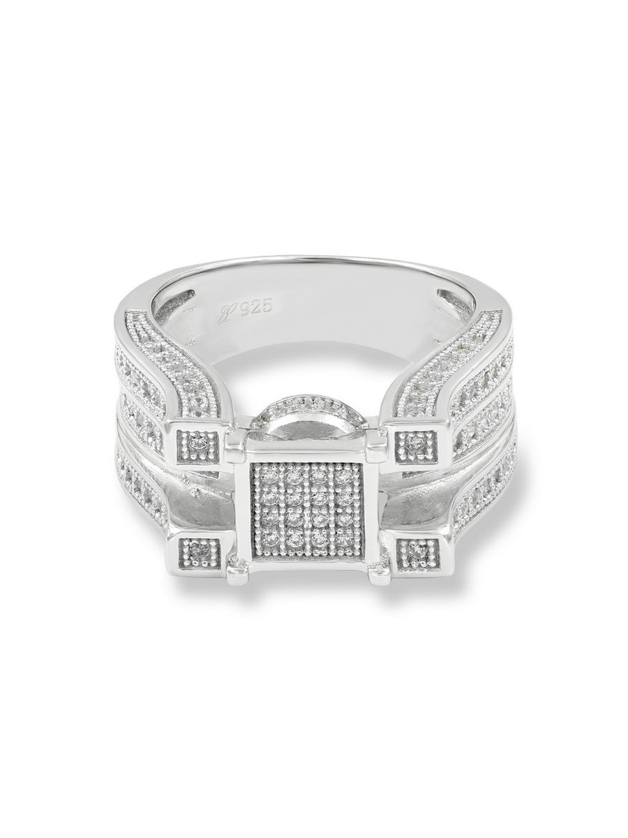 925 Silver Pave Cubic Zirconia Ring