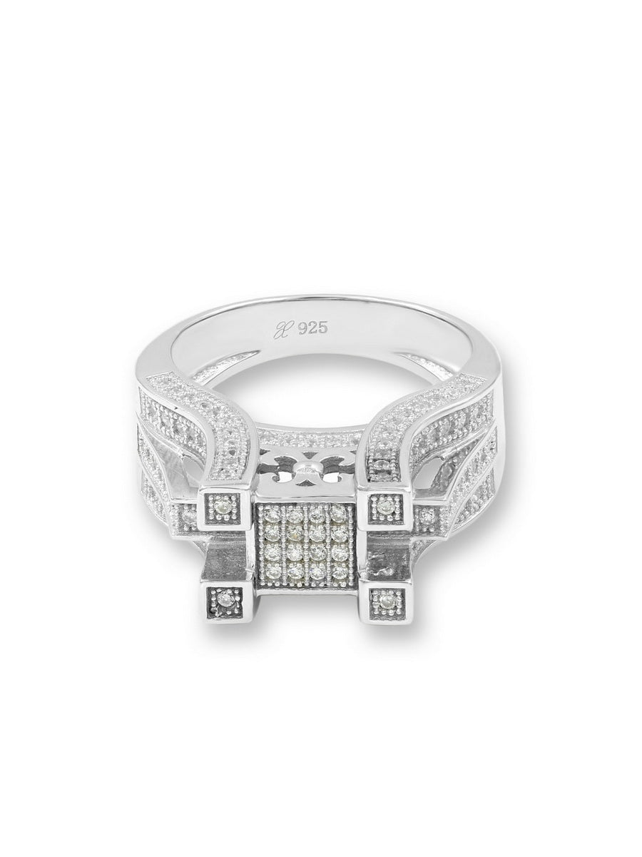 925 Silver Pave Cubic Zirconia Ring