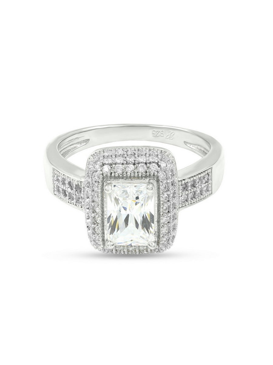925 Silver Cubic Zirconia Wedding Ring