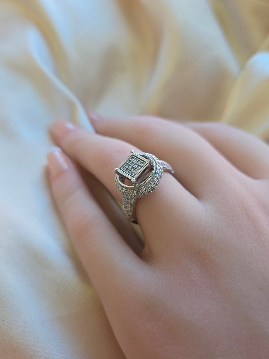 925 Silver Cubic Zirconia Wedding Ring