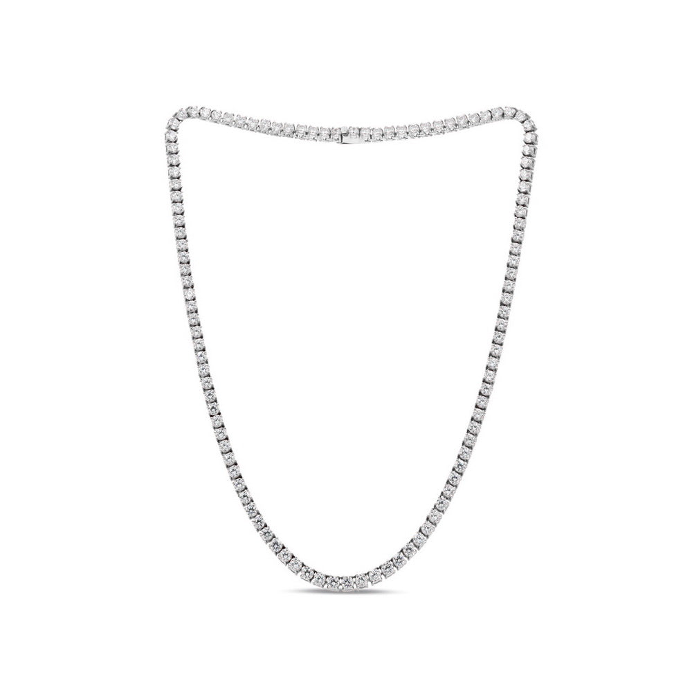 3mm CZ 925 Sterling Silver Tennis Necklace