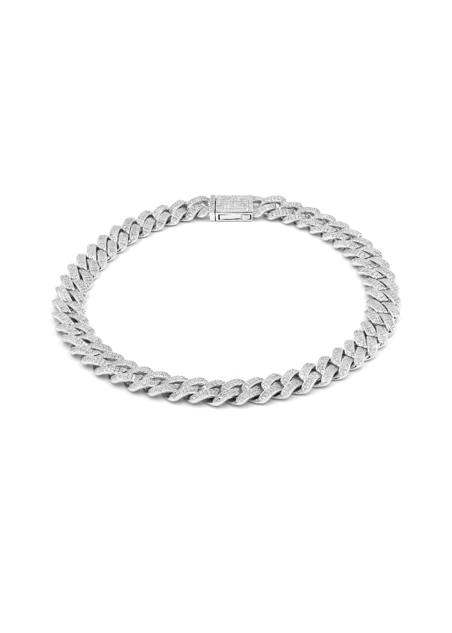 925 Silver Moissanite 12MM Cuban Links