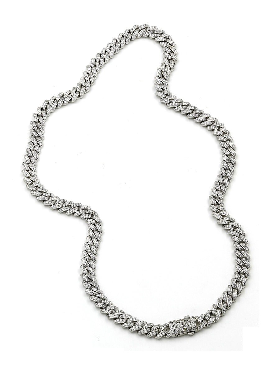 925 Silver Moissanite 8MM Cuban Links