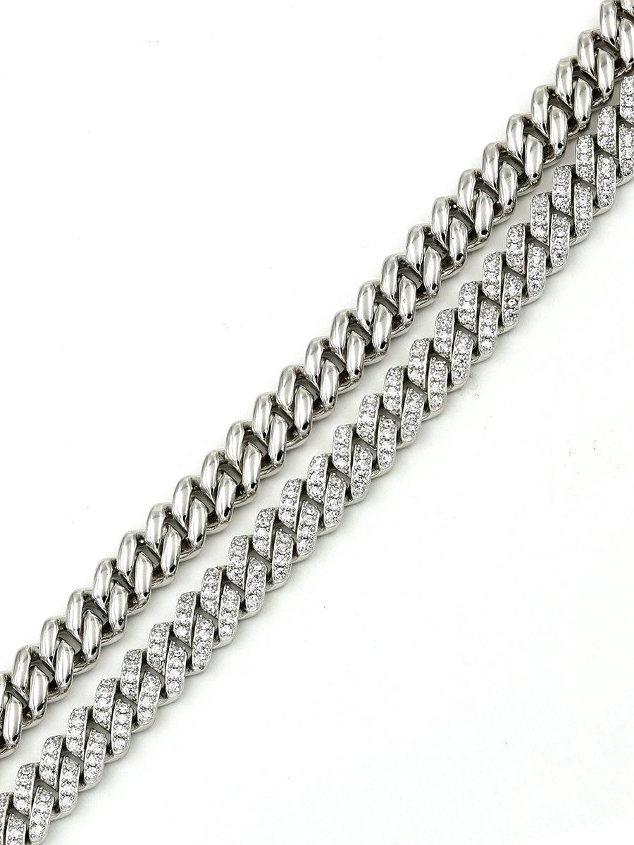 925 Silver Moissanite 8MM Cuban Links