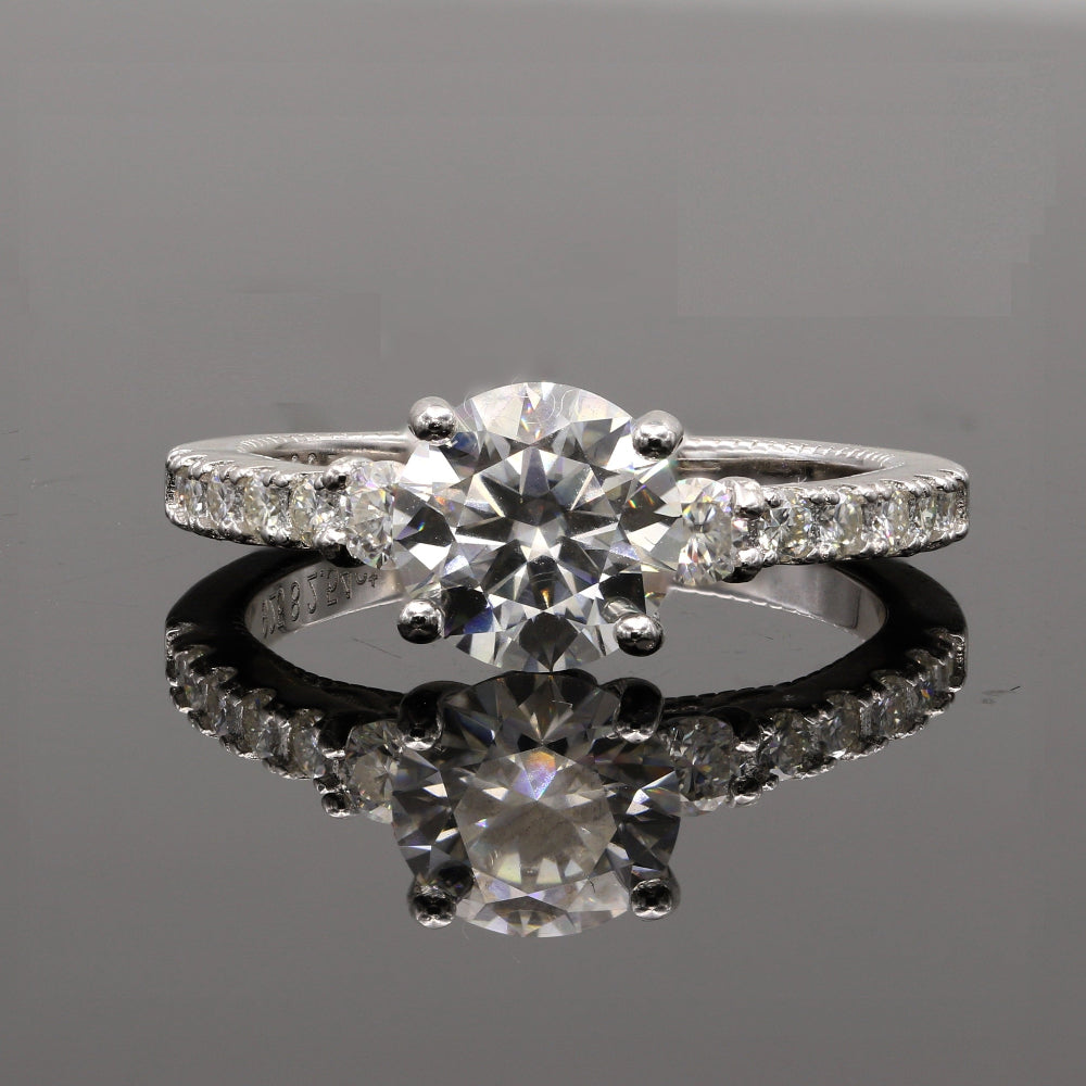 925 Silver 2.54Ctw. Round Cut Moissanite Ring