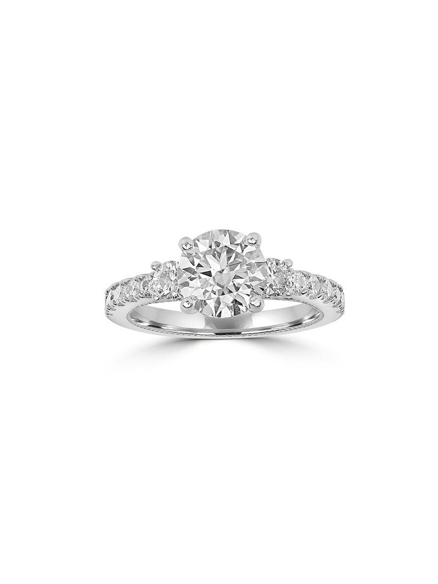 925 Silver 2.54Ctw. Round Cut Moissanite Ring