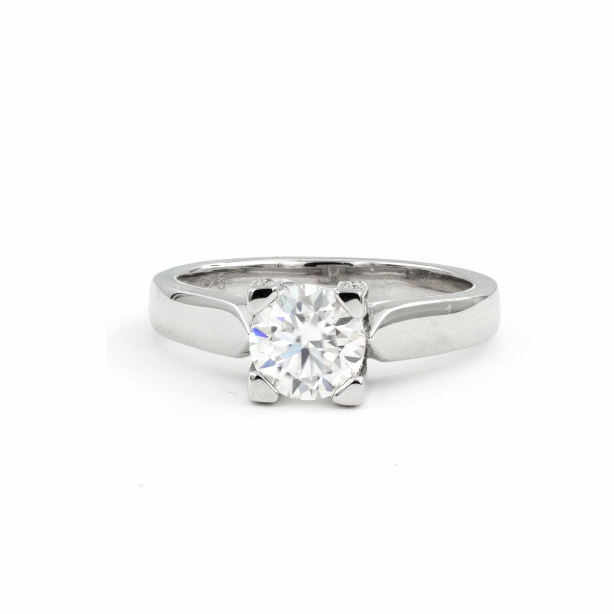 925 Silver 1.2Ctw. Moissanite Engagement Ring