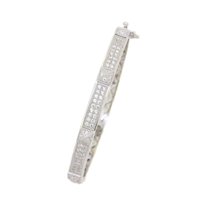 925 Sterling Silver CZ Bangle