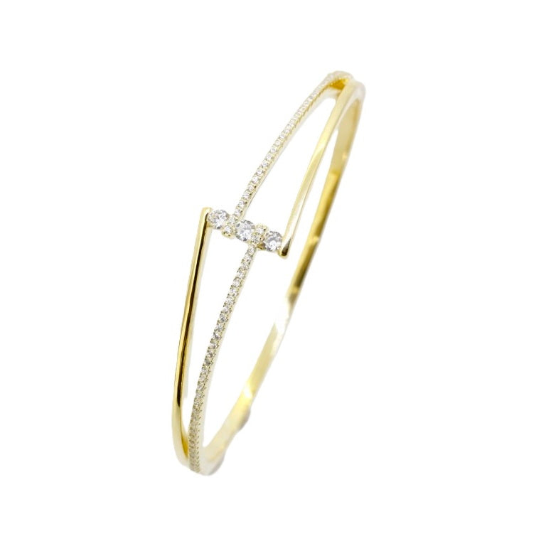 925 Sterling Silver CZ Bangle