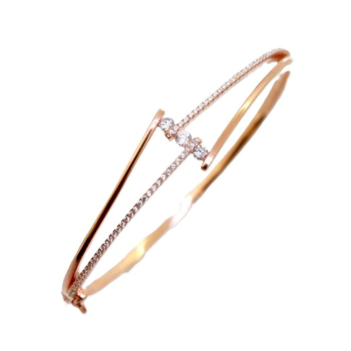 925 Sterling Silver CZ Bangle