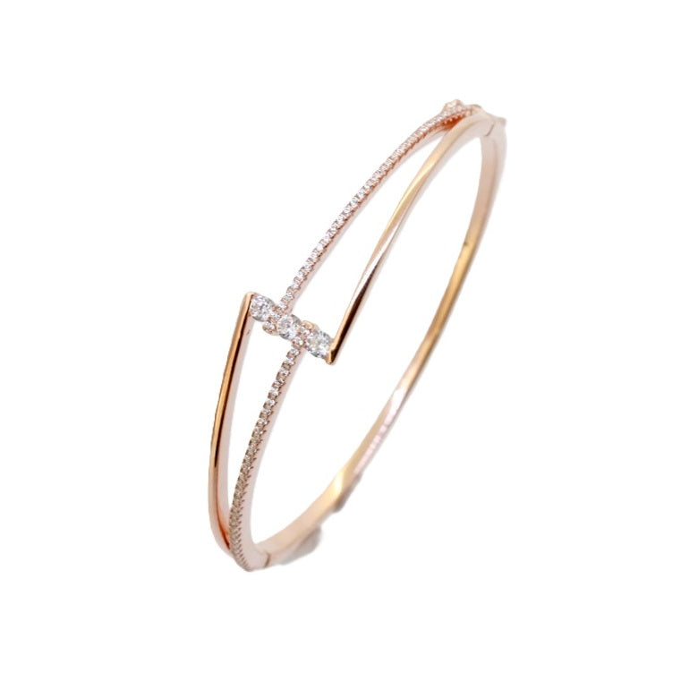 925 Sterling Silver CZ Bangle